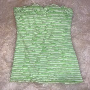⭐️3/$15⭐️ Neon Green Striped Tube Top (Wet Seal)